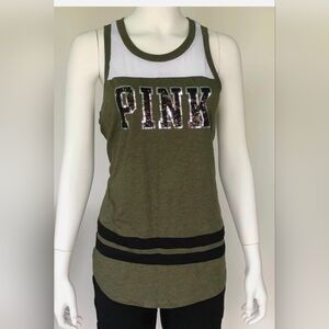 PINK Victoria's Secret Khaki and Black Tank Top